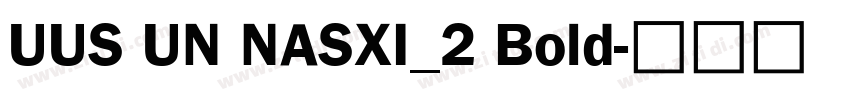 UUS UN NASXI_2 Bold字体转换